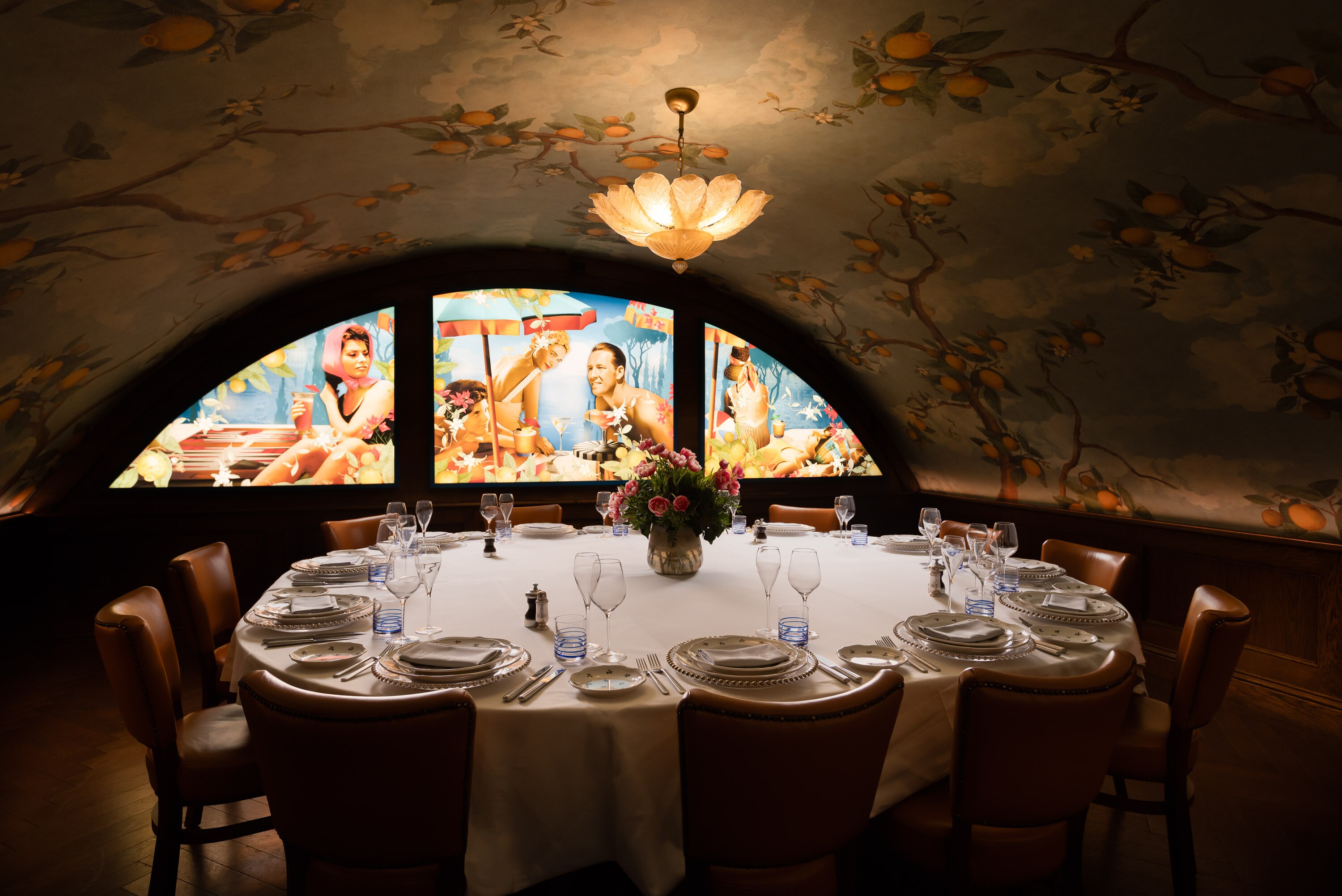 amalfi private dining room at Harrys covent garden