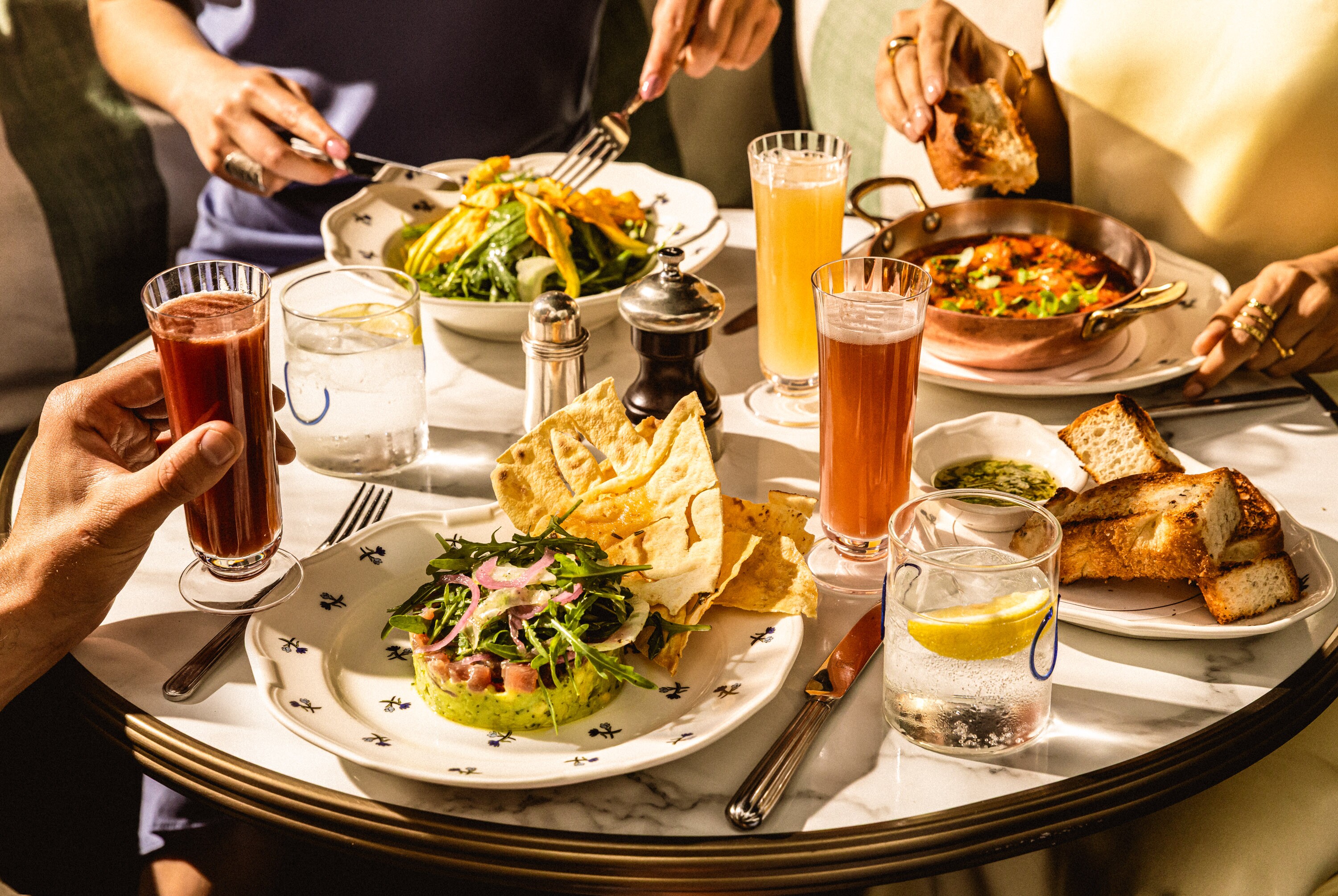 bellini dishes at Harry's