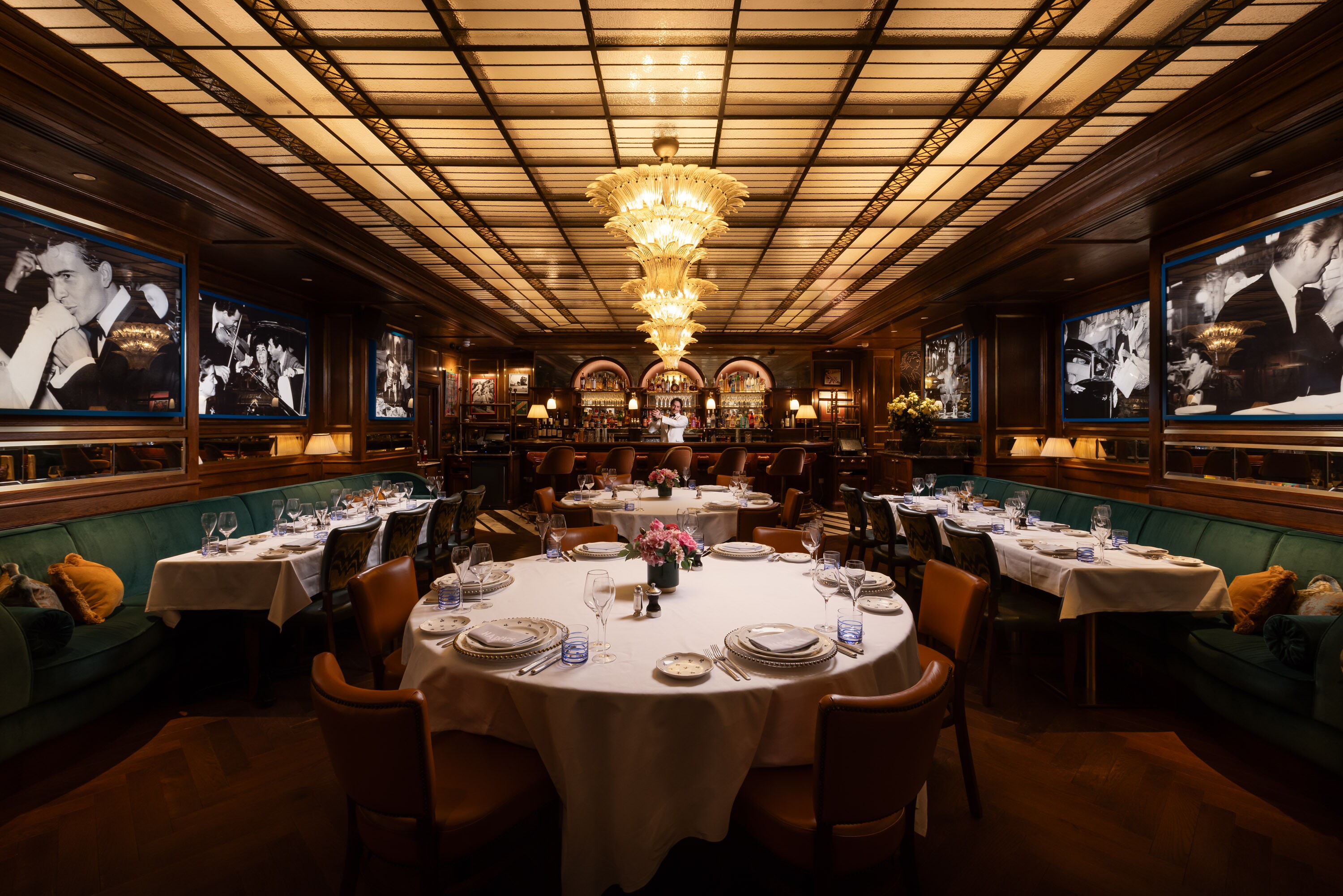 set up in the positano room, harry's covent garden