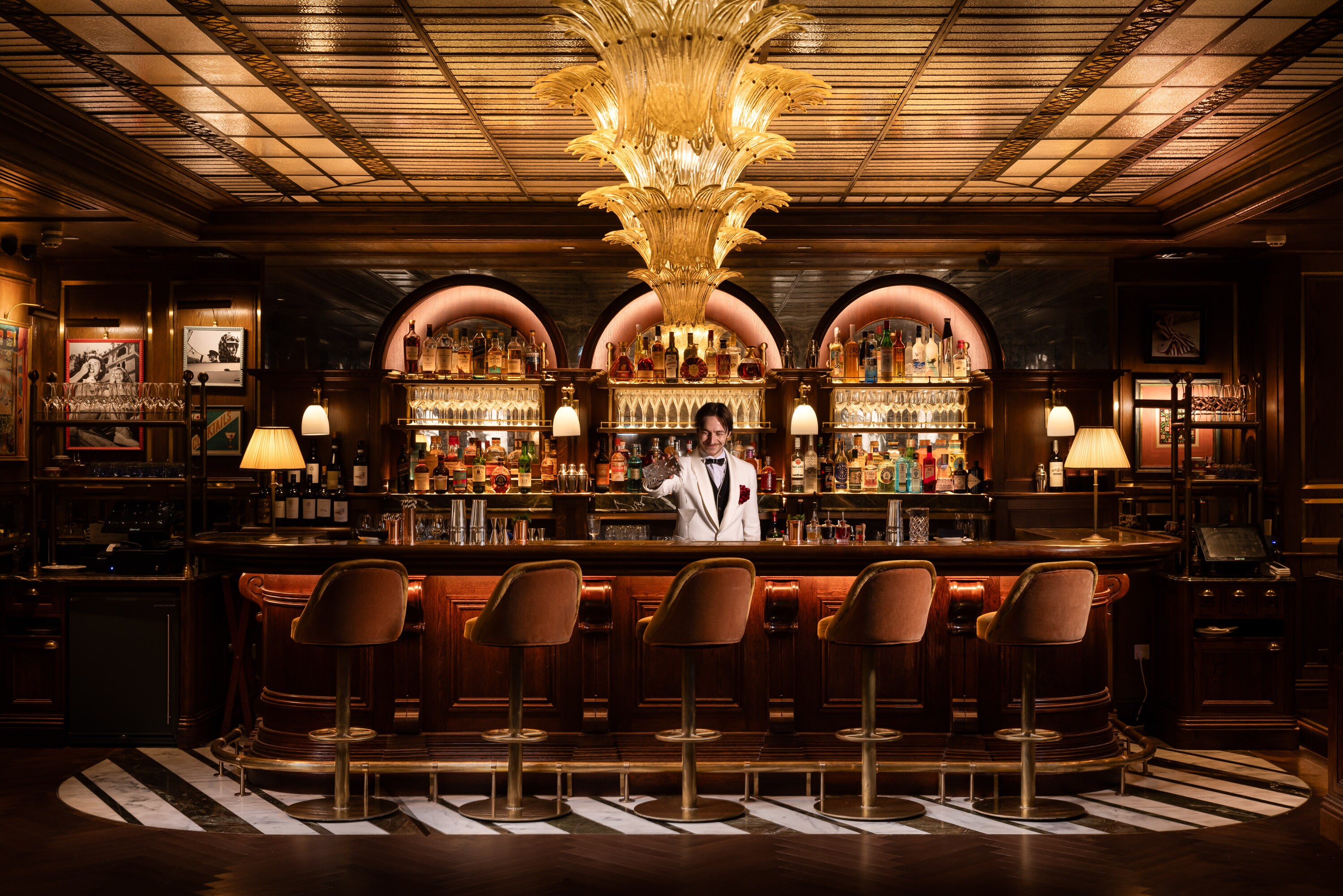 bar in the private dining room in covent garden